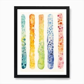 Rainbow Sticks Art Print