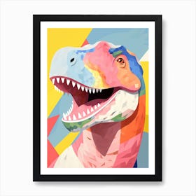 Colourful Dinosaur Tyrannosaurus 3 Art Print