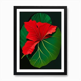 Hibiscus Leaf Vibrant Inspired 1 Art Print