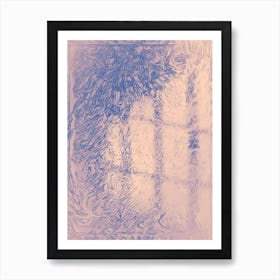 Abstract Pink Frosted Window Art Print