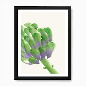 Artichoke Big Veggi Vegetable Watercolor Painting Minimalist Kitchen Print Art Print