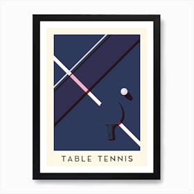 Table Tennis Minimalist Illustration Art Print