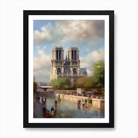 Notre Dame Paris France Camille Pissarro Style 3 Poster