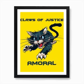 Claw Of Justice Cats Anime Art Print