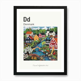 Kids Travel Alphabet  Denmark 3 Art Print