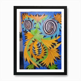 Abstract Owl Art Print