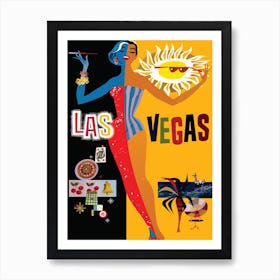 Las Vegas, Gambling Girl Art Print