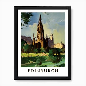 Edinburgh Cathedral, England Art Print