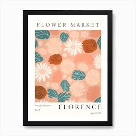 Flower Market Florence Art Print