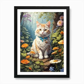 Cat In The Woods Art Print