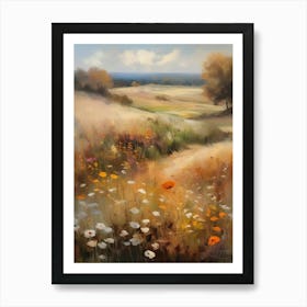 Vintage Oil Painting, Farmhouse Wall Decorations, Vintage Landscape, Vintage Landscape Oil Painting.11 Art Print