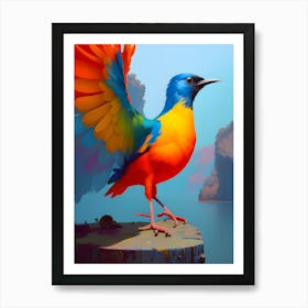 Bird Of Paradise-Reimagined 2 Art Print