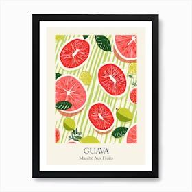 Marche Aux Fruits Guava Fruit Summer Illustration 1 Art Print