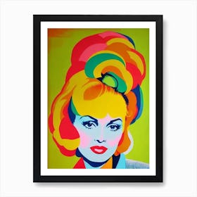 Faye Dunaway Colourful Pop Movies Art Movies Art Print