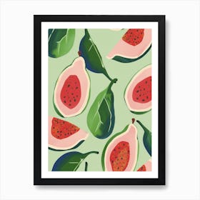 Tropical Fruit Pattern Illustration  2 Art Print