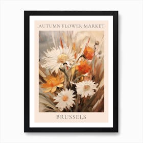 Autumn Flower Market Poster Brussels 3 Art Print