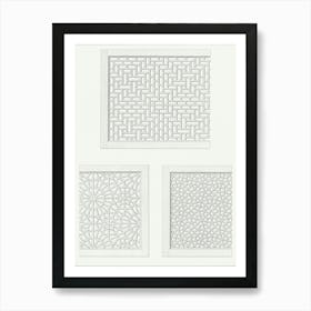 Arabic Art Pattern, Emile Prisses D’Avennes, La Decoration Arabe, Digitally Enhanced Lithograph From Own4 Art Print