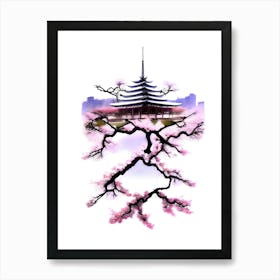 Blossom Pagoda Art Print