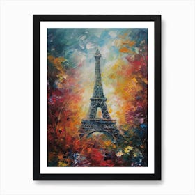 Eiffel Tower Paris France Monet Style 27 Art Print