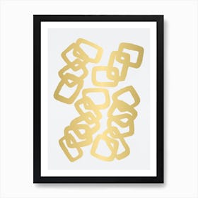 Rectangle Chain Gold Art Print