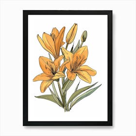 Orange Lilies 1 Art Print