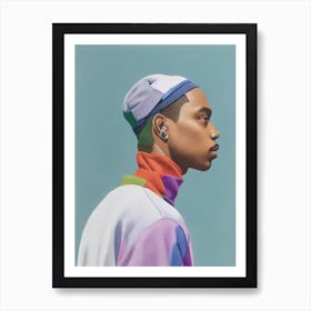 G Herbo Colourful Illustration Art Print