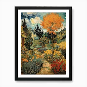 Garden At Night art print 1 Art Print