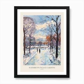 Winter City Park Poster Schnbrunn Palace Gardens Vienna 3 Art Print