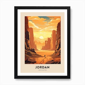 Wadi Rum Trek Jordan 2 Vintage Hiking Travel Poster Art Print