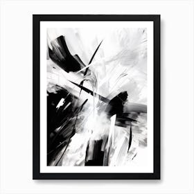 Echo Abstract Black And White 2 Art Print