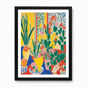 Plants In The Window Matisse Style Art Print