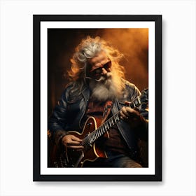 Santa's rock Art Print