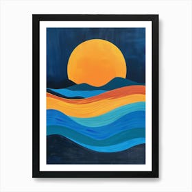 Sunset Over The Ocean 44 Art Print