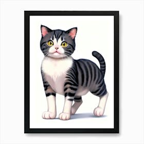 Feline Cat Creative Artwork Illustration 30 Art Print