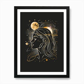 Astrology Woman Art Print