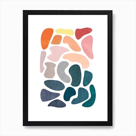 Colorful Abstract Shapes B Art Print