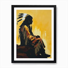 Blackfoot Balance In Abstract Art ! Native American Art Art Print