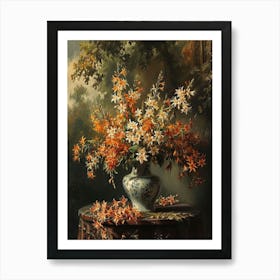 Baroque Floral Still Life Cineraria 2 Art Print