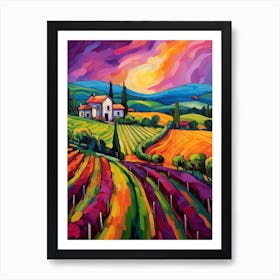 Woodinville Wine Country Fauvism 5 Art Print