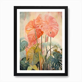 Tropical Plant Painting Philodendron 2 Art Print