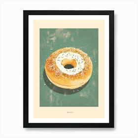 Bagel Art Deco Poster Art Print