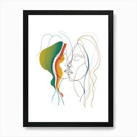 Abstract Women Portrait Series 3 Art Print