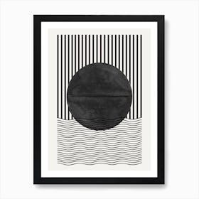 Black And White Modern Composition Art Print