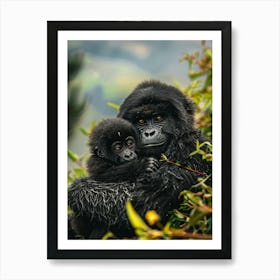 Rwanda Mountain Gorillas Art Print