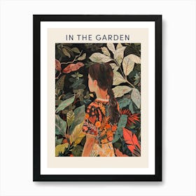 In The Garden Poster Orange 5 Art Print