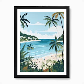 Carlisle Bay Beach, Barbados, Matisse And Rousseau Style 2 Art Print