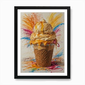 Ice Cream Sundae 3 Art Print