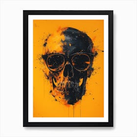 Skull Spectacle: A Frenzied Fusion of Deodato and Mahfood:Skull With Sunglasses 9 Art Print