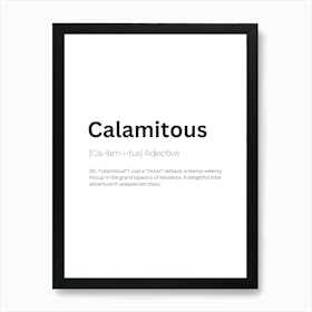 Calamitous Definition Meaning Affiche