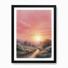 Sunset Road 1 Art Print